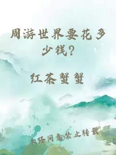 周游世界要花多少钱?