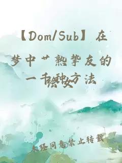 【Dom/Sub】在梦中艹熟挚友的一千种方法